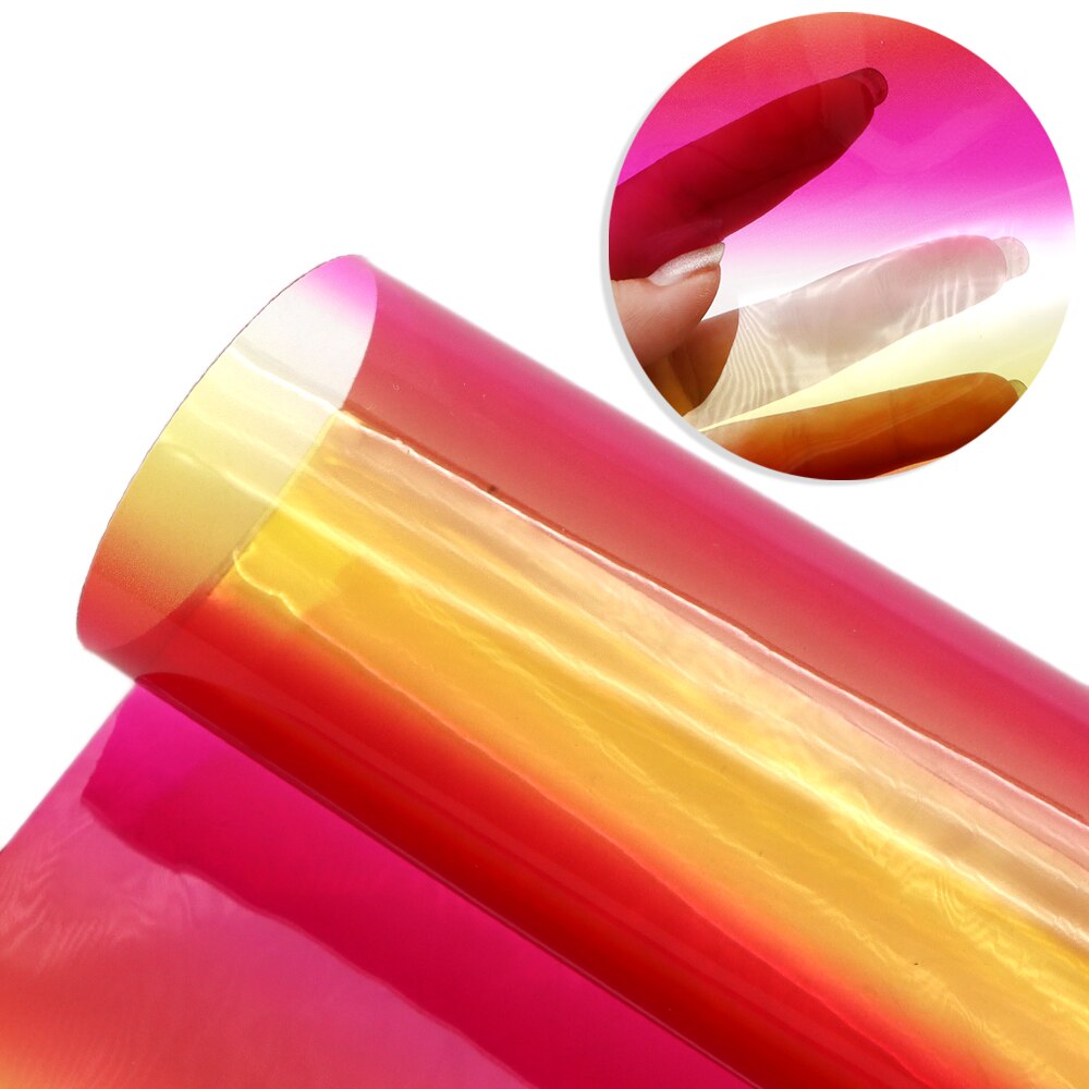 20*34cm tpu gennemsigtig gradient farve kunstlæder stof tekstil til fremstilling af øreringe hår buer telefon sag bogomslag ,1 yc 11472: 1106399003