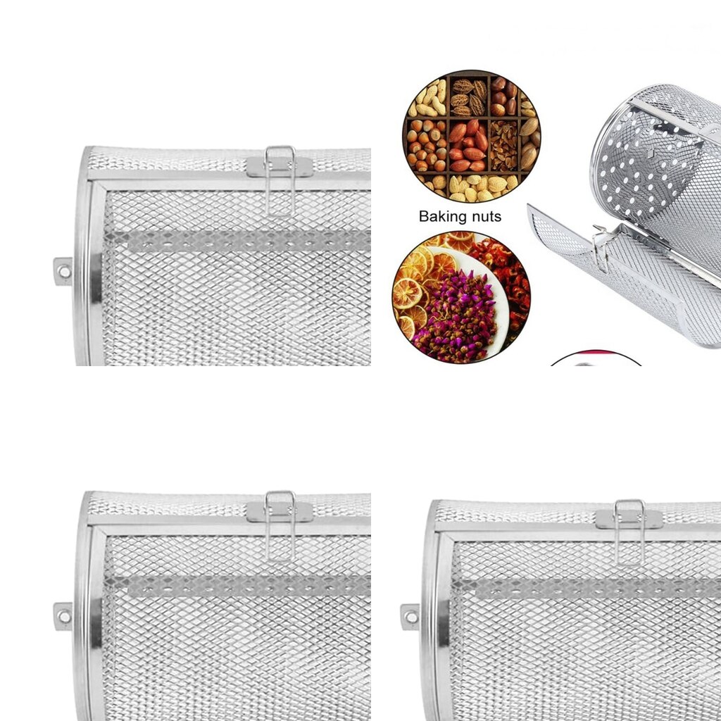 3-Pack Kitchen Rotisserie Grill Roaster Drum Baking Rotary for Peanut BBQ