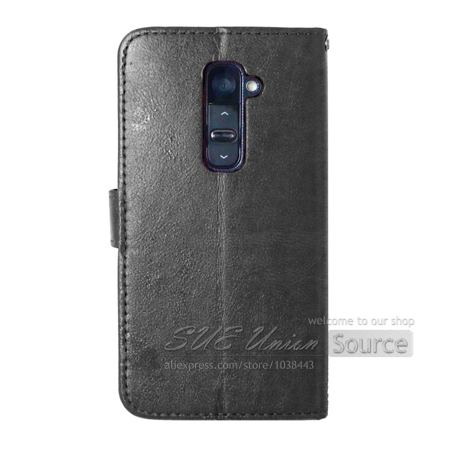 Flip Leather Case for LG G2 Optimus D801 F320 D802 VS980 F340L LS980 LS980S Wallet Stand With Card Holder Cover Fundas Coque