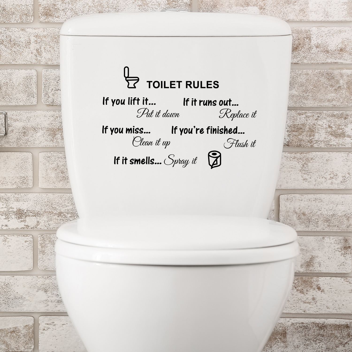 Toiletregels Badkamer Muurdecoratie Stickers, DIY Verwijderbare Vinyl Art Badkamer Decoratie Muur Citaten Stickers Bord Voor Deur Woonkamer