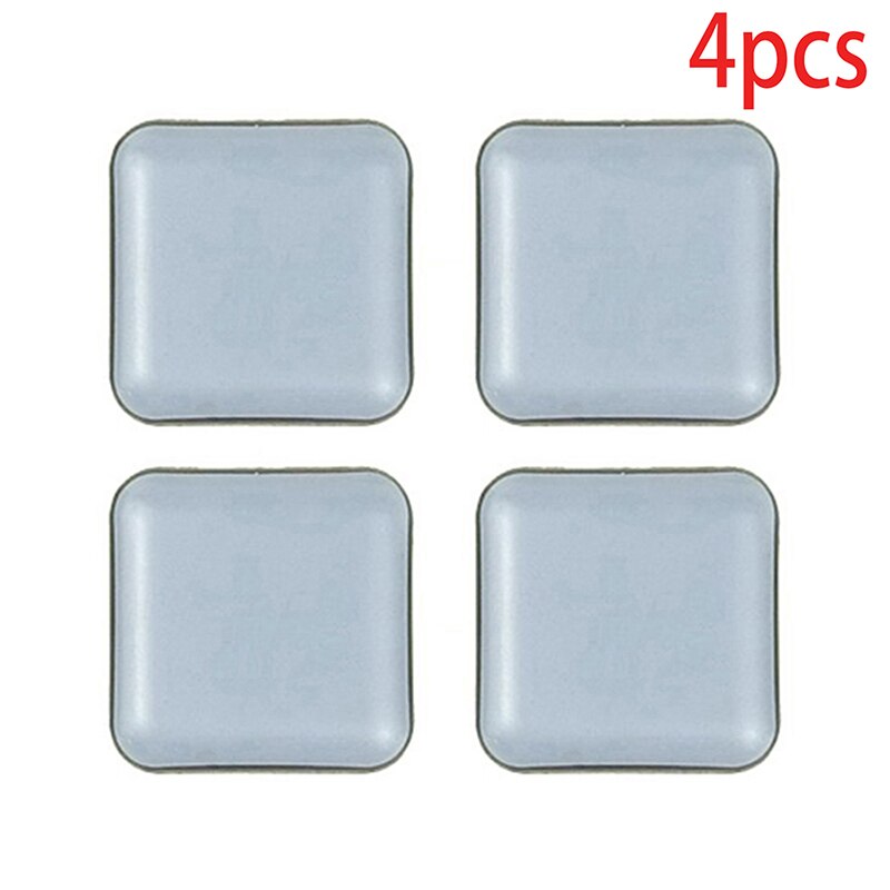 Furniture Legs Slider Pads Self-Adhesive Anti-abrasion Floor Protector Easy Move Heavy Table Sofa Glides Mat Home Supplies: 4pcs-Square-20x20mm