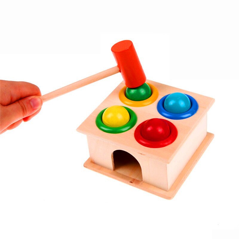Kinderen Plezier Spelen Hamster Game Speelgoed Vroeg Leren Educatief Speelgoed Houten Hameren Bal Hamer Doos