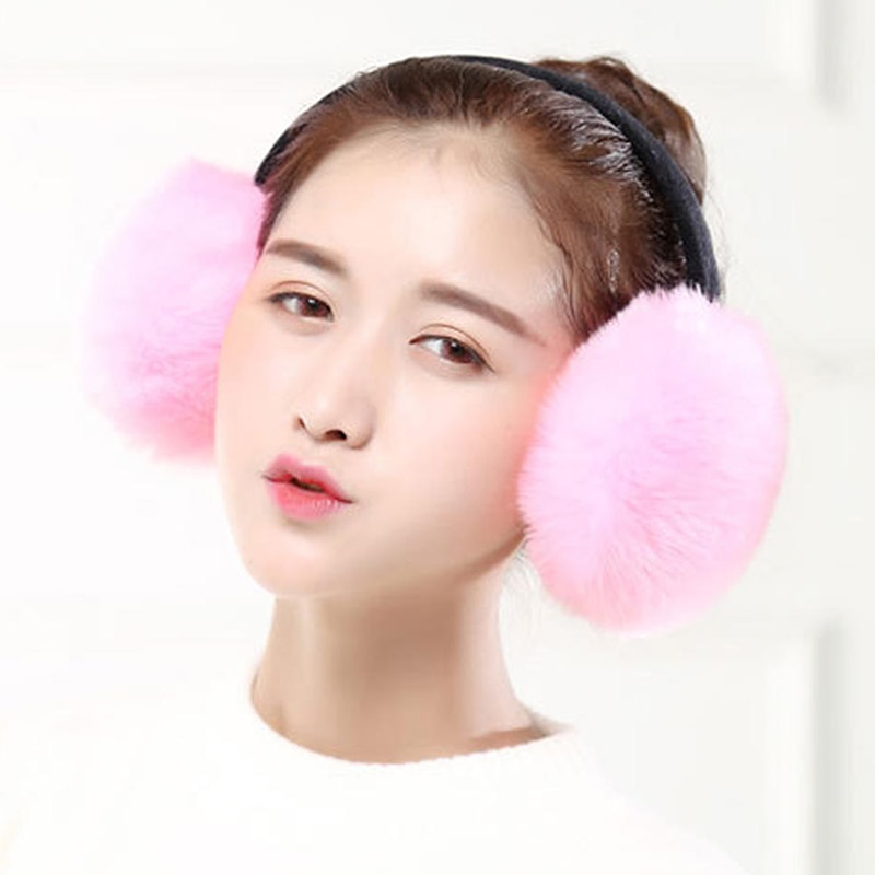 Warm Fur Earmuffs Adult Children Winter Women Men Lovers Ear Muffs Warmer Earflap Headband Fur Round Unisex Earmuffs
