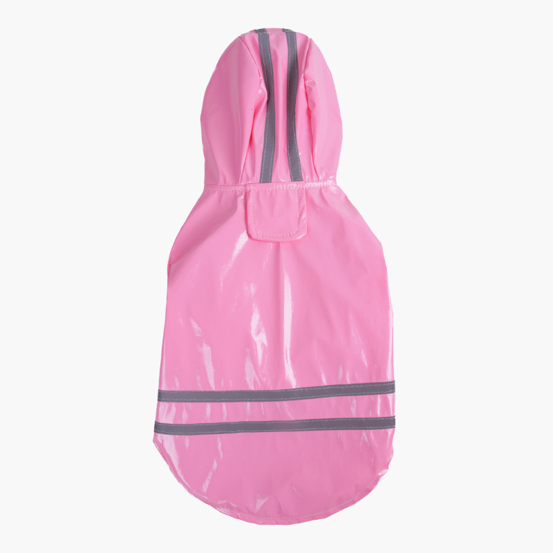 Pet Clothes for Dogs Waterproof Dog Coat Jacket Reflective Dog Raincoat Clothes for Small Medium Dogs Clothing With Leash Buckle: Pink / XL