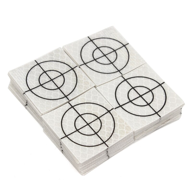 Heißer 100Pcs Prism Messung Reflektor Blatt Reflektierende Band Ziel Insgesamt Station Tunnel Umfrage 40X40Mm