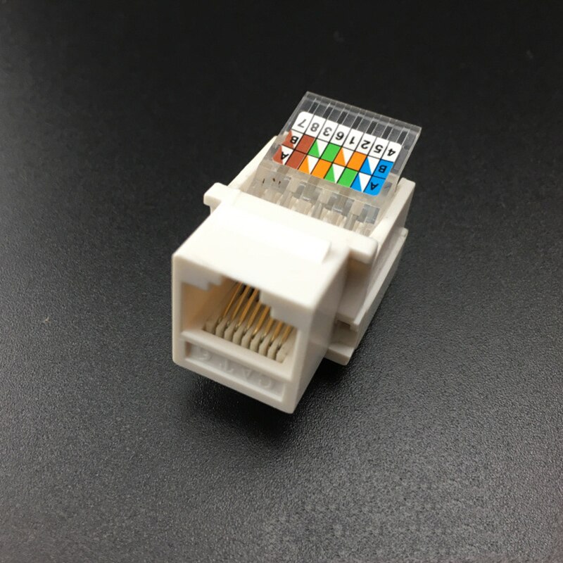 OULLX CAT5E CAT6 Network Module Panel UTP Tool-Free RJ45 Connector Cable Adapter For AMP Computer Outlet Adapter Keystone: Cat6