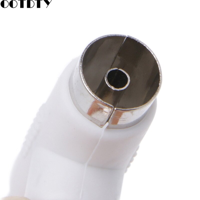 2 Way TV T Splitter Aerial Coaxial Cable Male to 2x Female Connectors Adapter