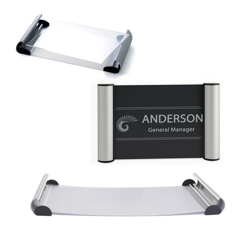 DEZHI-Aluminium Alloy Indoor Wall Mount Sign Holder Display INFO Poster,Paste Type Door Sign Bulletin Board