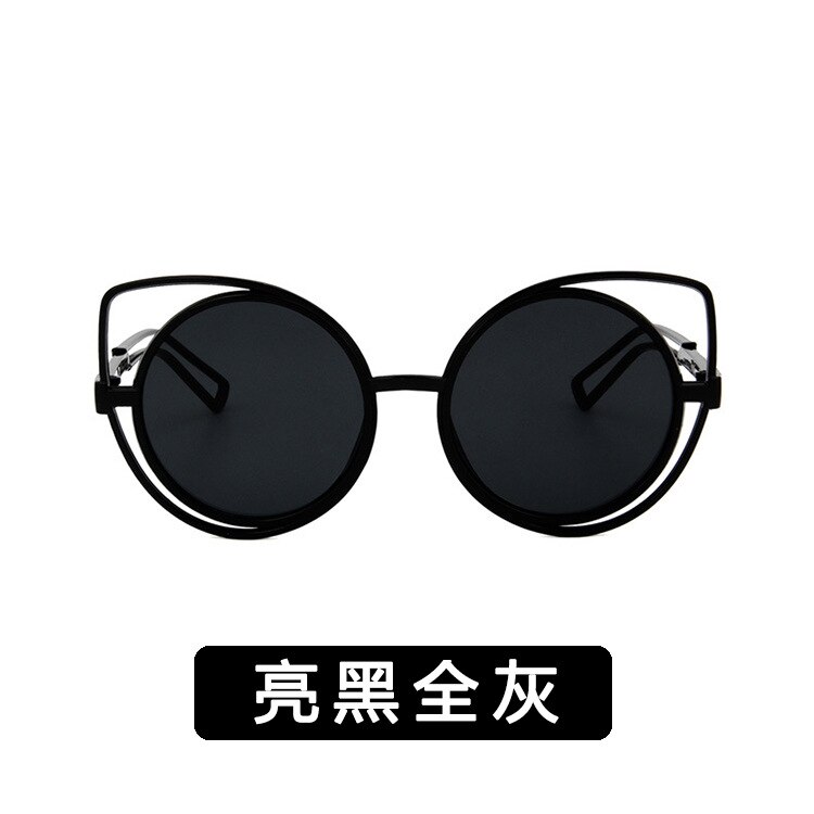 Cat 'S Eye Zonnebril Veelzijdige Koreaanse Stijl Zonnebril Kleurrijke Zonnebril 2123: Black Full Gray