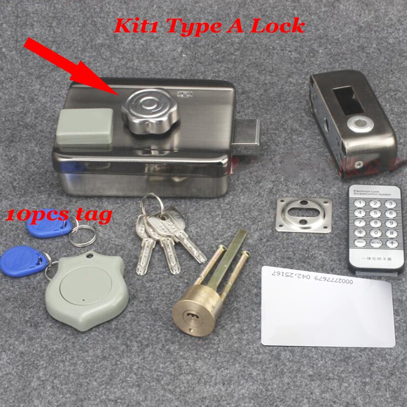 Serratura elettronica alimentata a batteria AA Apricancello Serratura con telecomando senza fili opzionale Serratura ID 125Khz Serratura per stanza invisibile