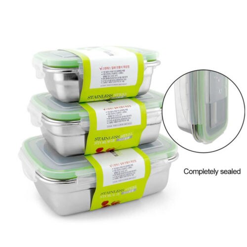 US Stainless Steel Thermal Insulated Lunch Box Bento Food Container Layer Storag