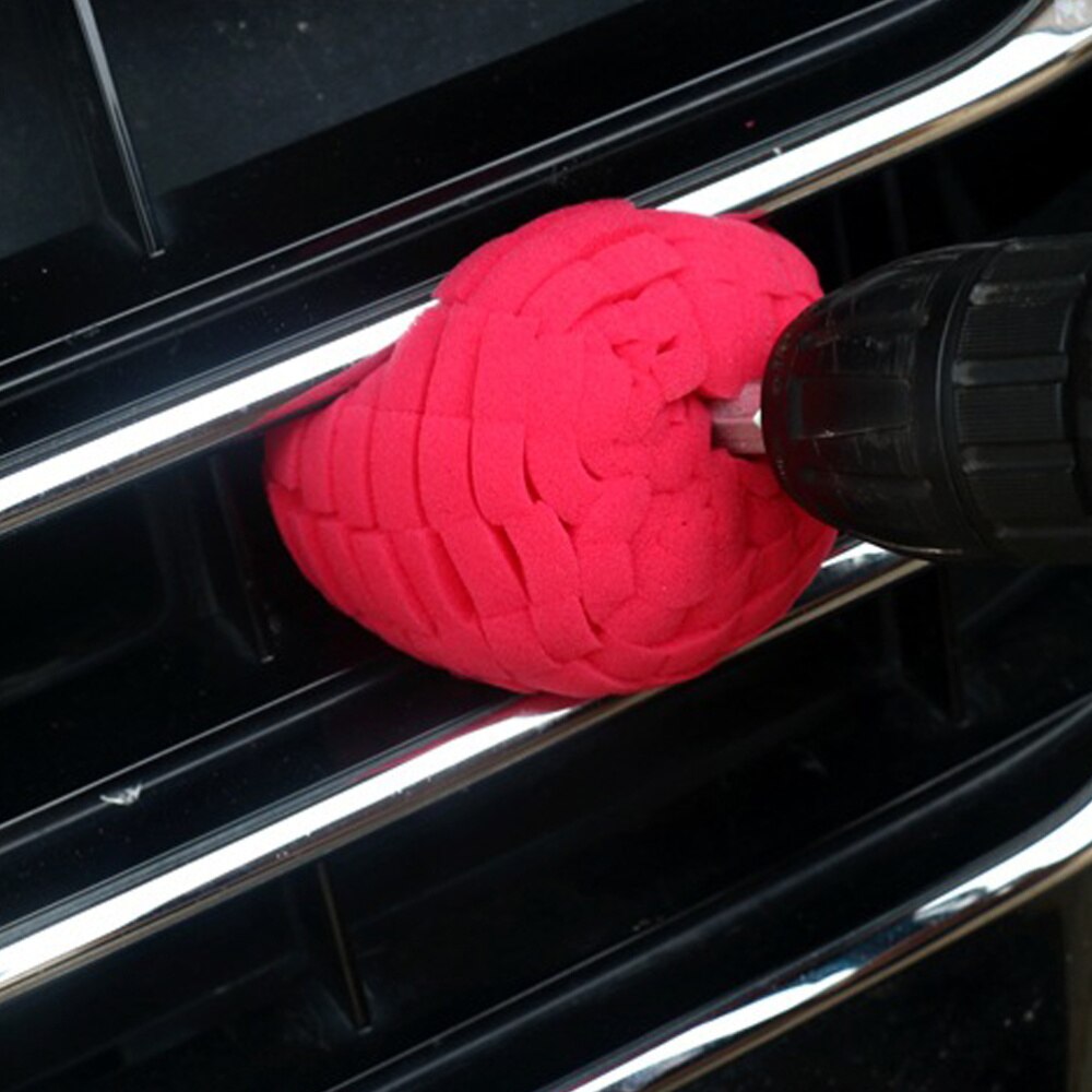 6 Stks/set 3 Inch Auto Hub Polijsten Spons Pads Afdichting Buffer Spons Wiel Kit Voor Auto (Blauw Geel Oranje zwart Wit Rood)