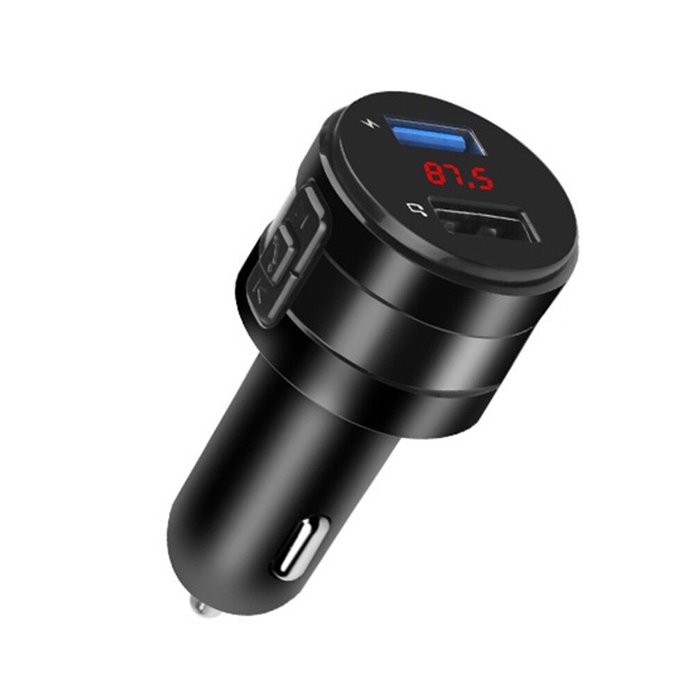 FM Transmitter Aux Modulator Bluetooth 5.0 Handsfree Car Kit Car Audio MP3 Player Quick Charge Dual USB Car Charger: Black