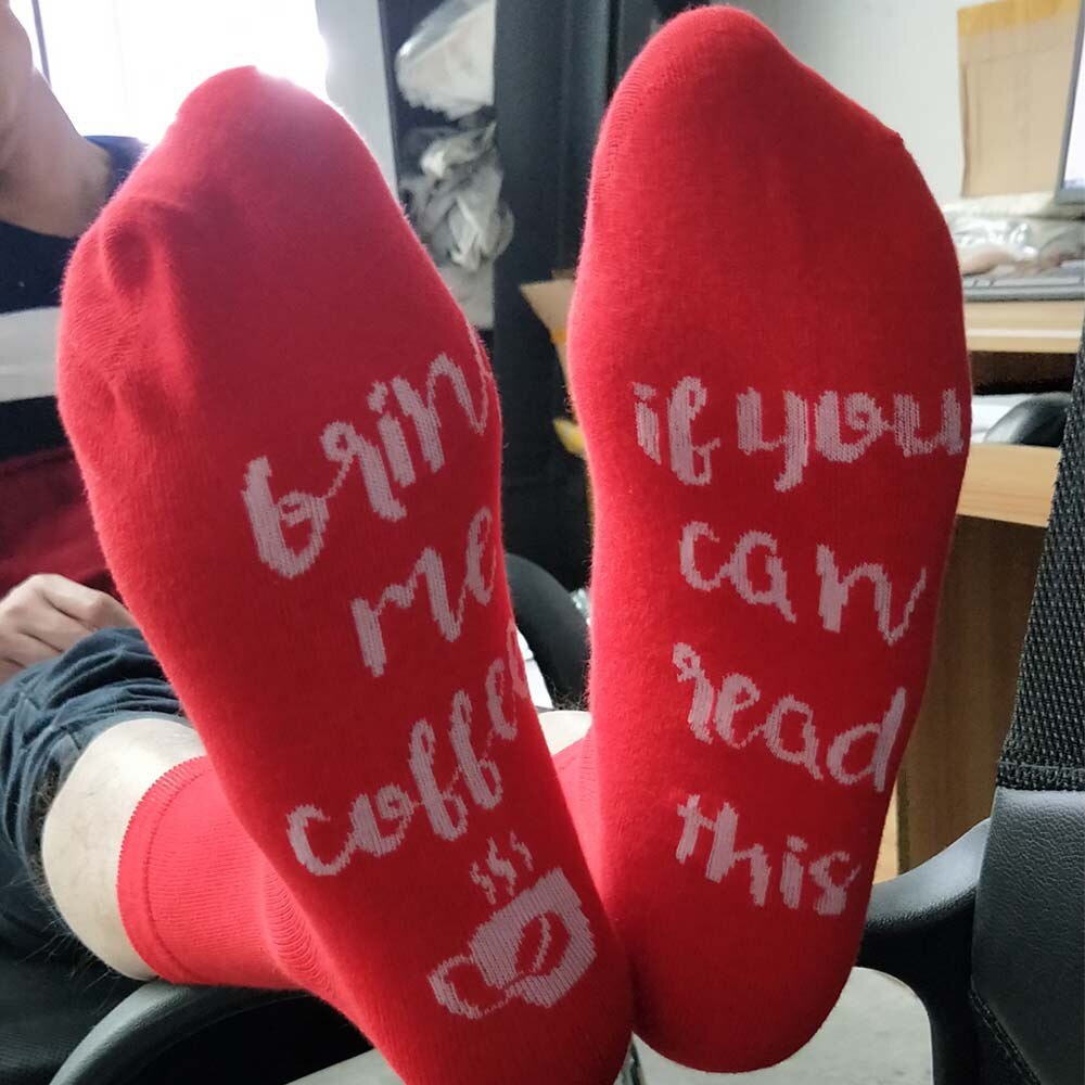 Custom wine socks If You can read this Bring Me a Glass of Wine Socks autumn spring fall Dobby Halloween Sock: YM13-18