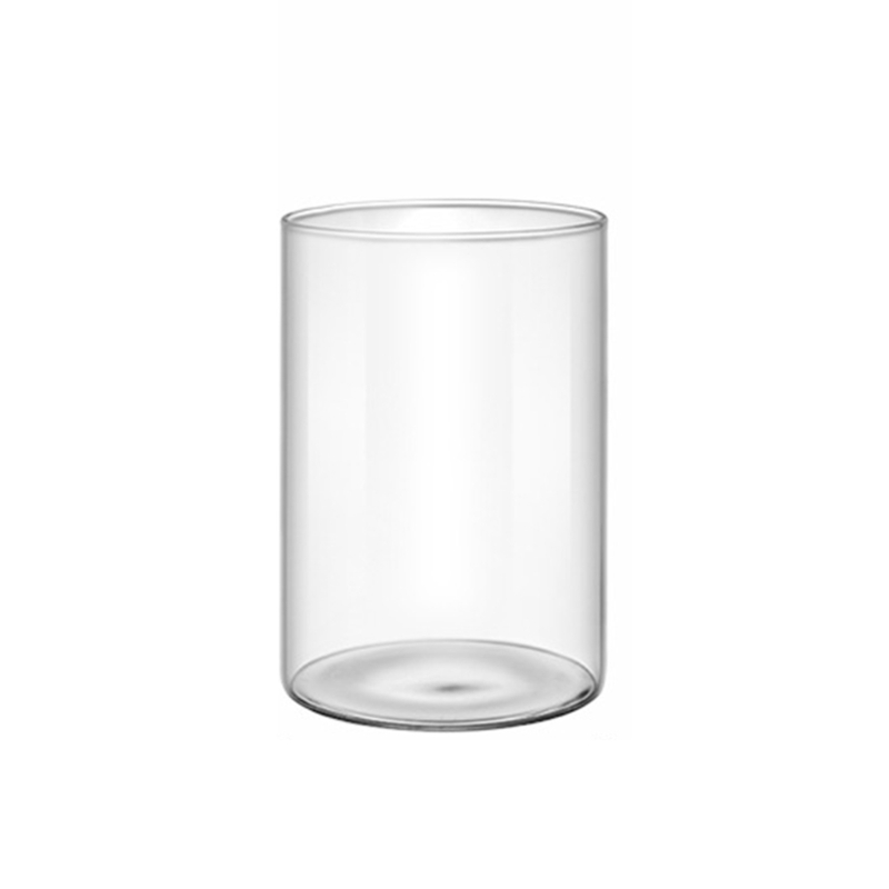 Vaso vidro contemporâneo com cilindros vidro decorativos para flores e velas: Cinza claro