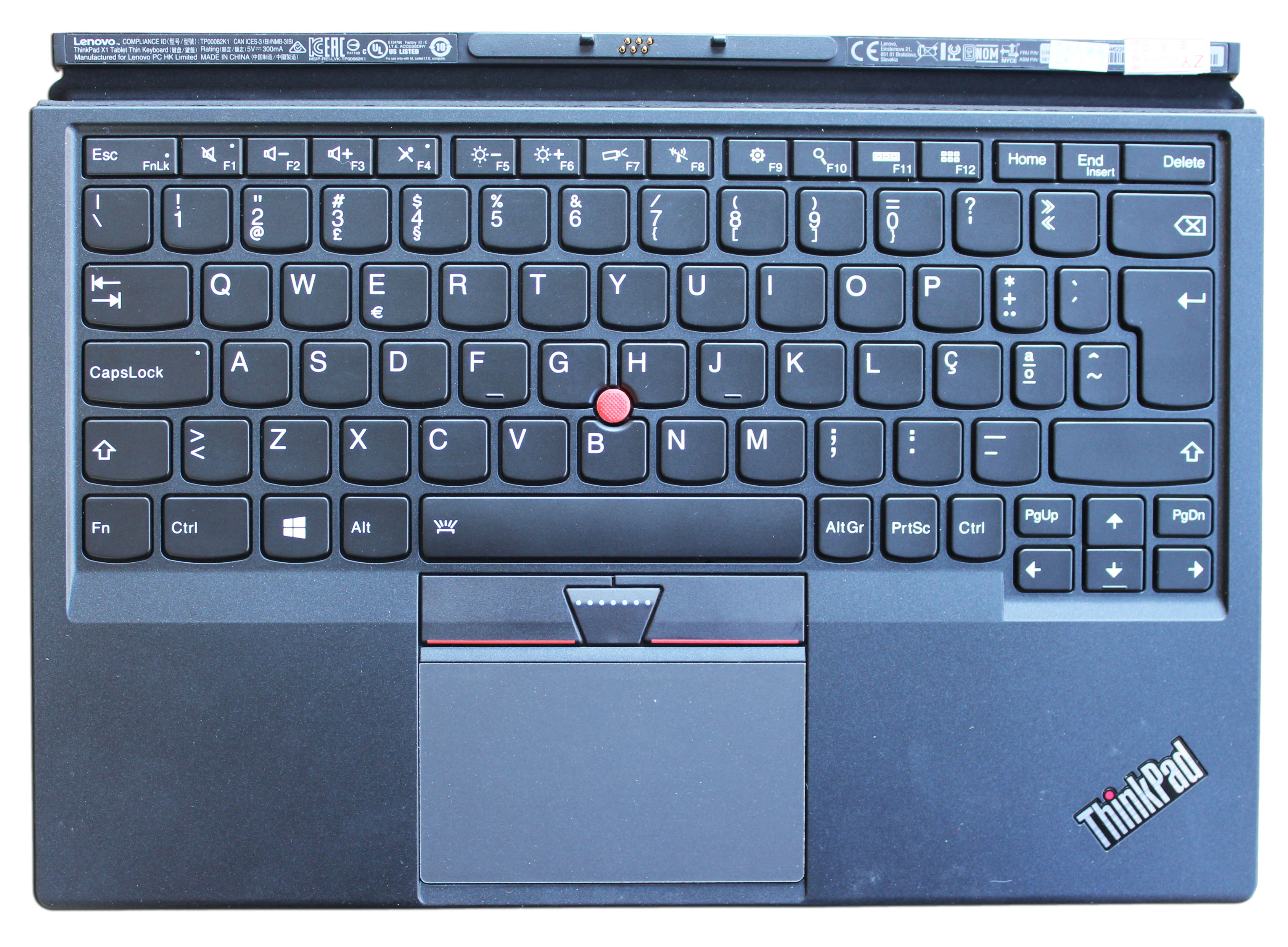 Russian/Hebrew/Italian/Danish/Portuguese Thinkpad X1 Tablet Thin Keyboard 01AW600 01AW650 TP00082K1 keyboard with Backlight: Portuguese