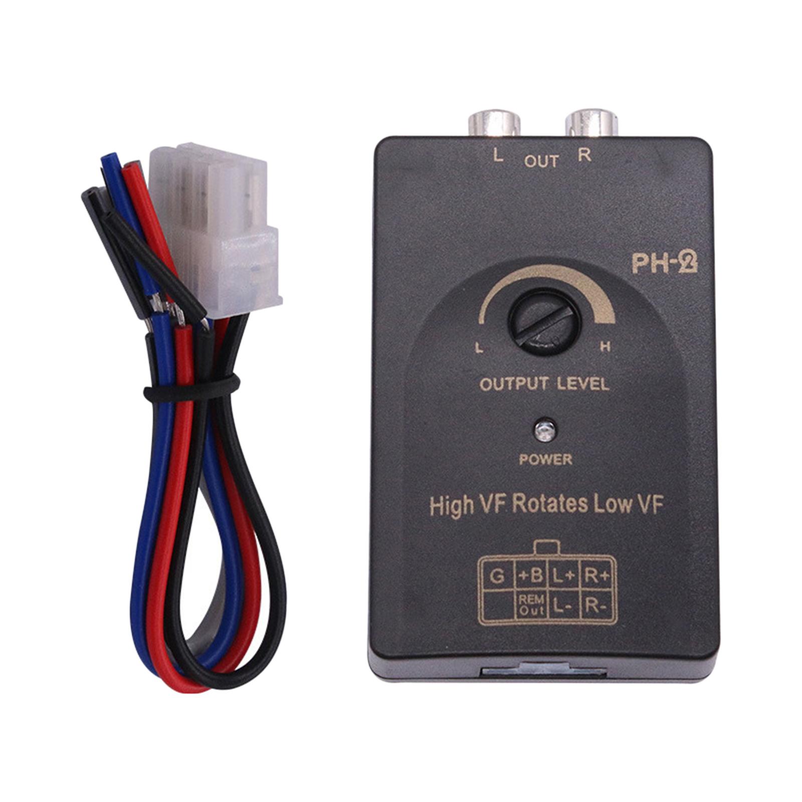 Line Level Converter Stereo Durable Adjustable Car Line Hi Low Converter Car Audio Speaker Level Converter Line Output Converter