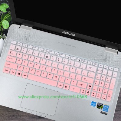Laptop keyboard Cover Skin For Asus N76 N76V N76VB N76VJ N76VM N76VZ N750 A73 ZX70 GL702 K751 A751 FX71 Pro S V J L 17.3 inch: Gradual pink