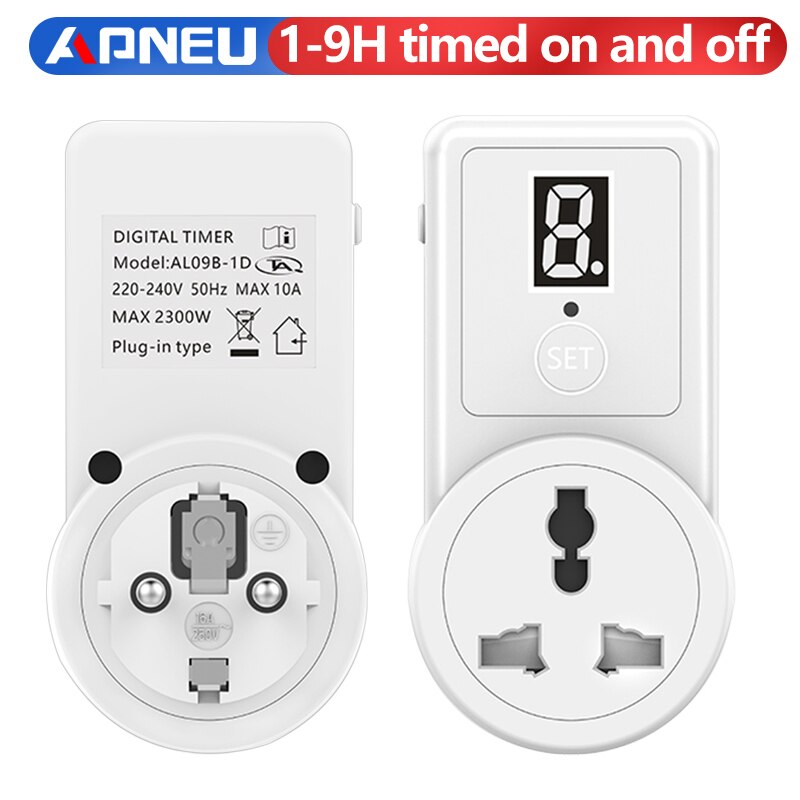 digital Countdown Timer Switch Universal Socket Plug-in Time Control Phone Battery Electric car charge Electric EU Plug 10A