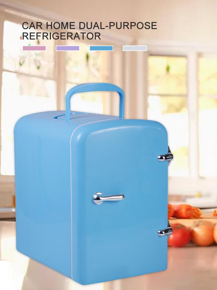 4L Mini Fridge Cooler Warmer Compact Semiconductor Electronic Fridge Food Cosmetics Fridge For Home Office Car Multi-use