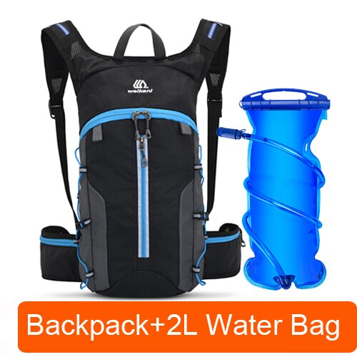 10L Cycling Hydration Bag Sport Reflective Camping Backpack For Bicycle Women Men Bike Outdoor Running Hiking Rucksack: blue and add 2L