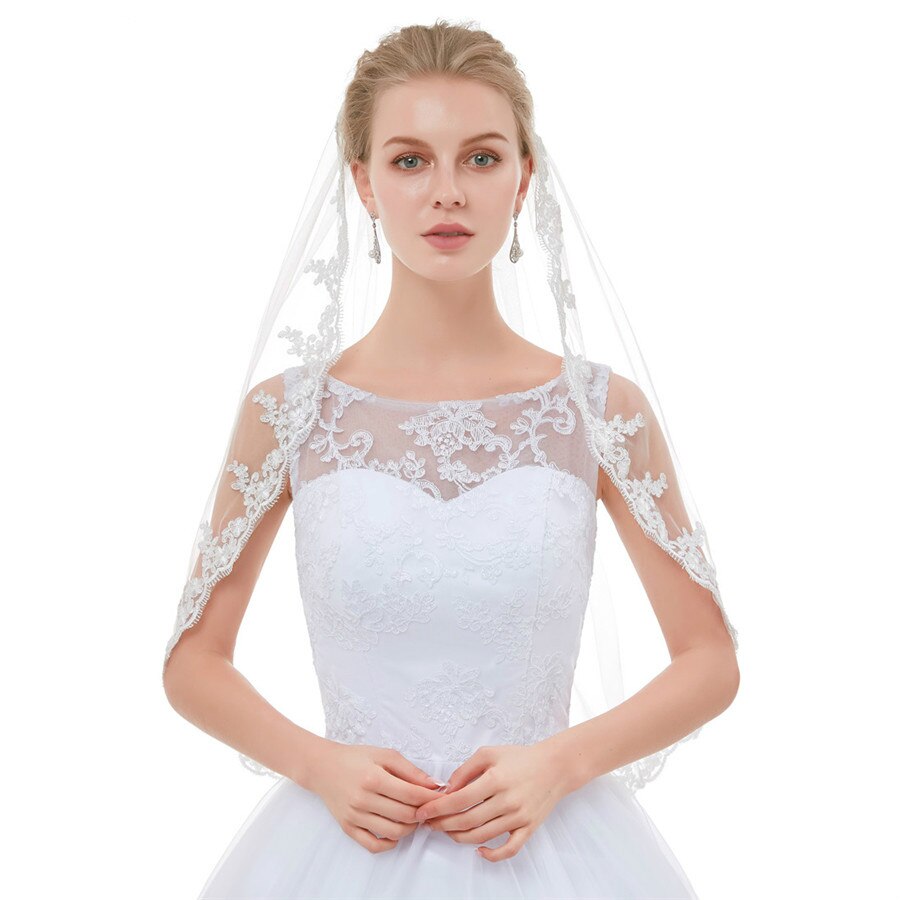 White Off-White Ivory Weddings Veil Lace Hair accessories for Bride