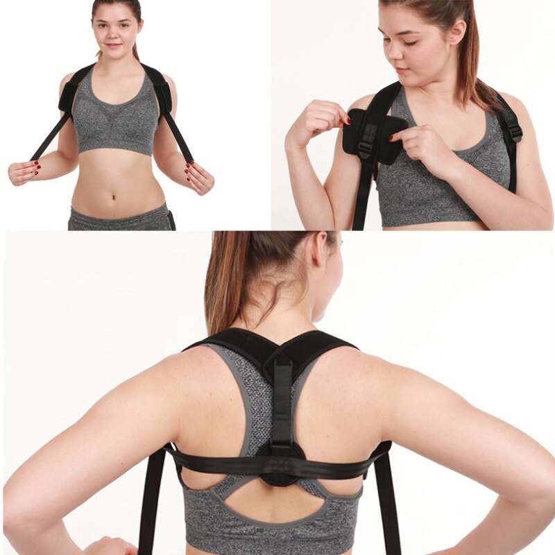 Correcteur De Posture Respirant Épaule Dos Lisseur Attelle Réglable Pour Le Haut Du Dos (S Blanc