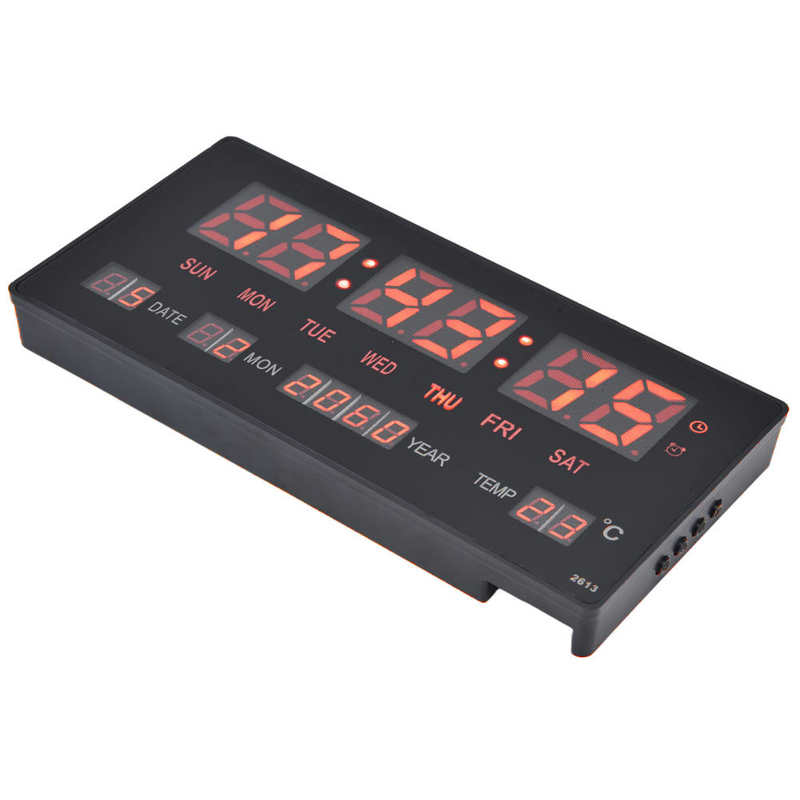 LED Digital Wall Clock Digital Wall Calendar 100‑240V for Living Room for Office