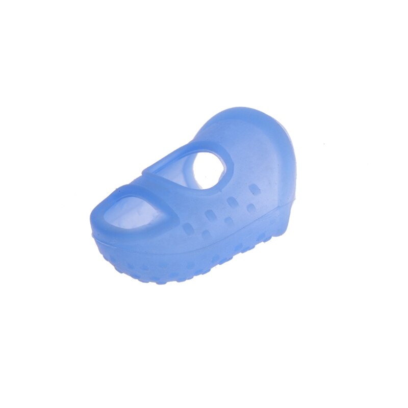 Silicone dedal dedo protetor costura costura ferramenta costura costura cores aleatórias: A
