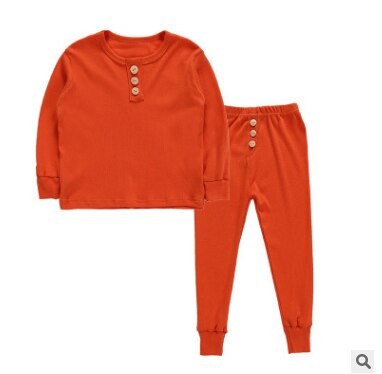 Europese en Amerikaanse kinderen home service en najaar ondergoed pyjama set: Orange / 130