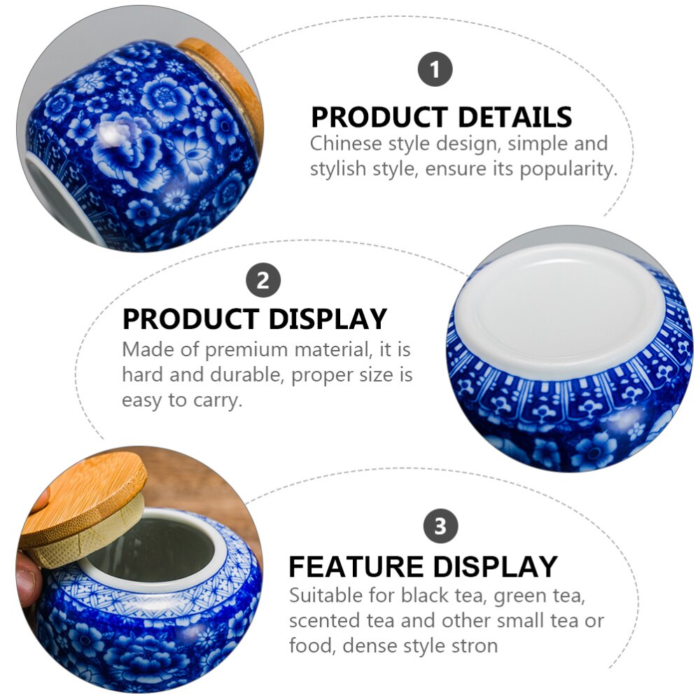 230ML Ceramic Tea Canister Sealing Tea Pot Storage Tank Tea Storage Pot