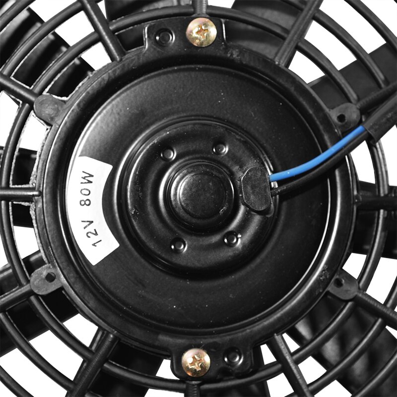 Ventilador de refrigeración electrónico para coche, Kit de refrigeración eléctrica Universal de 8/9/10/12/14 pulgadas, 12V, 80W, 2100RPM, hoja negra recta