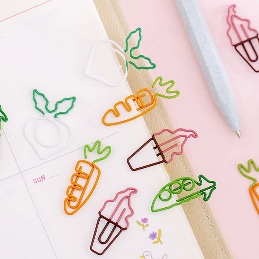 5 pcs/lot carotte forme trombone signet broche papeterie école fournitures de bureau