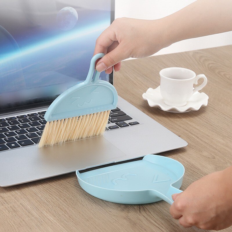Mini Desk Broom Set Cleaning Brush Small Broom Dustpans Set Desktop Keyboard Sweeper Garbage Cleaning Shovel Home Cleaning Tools