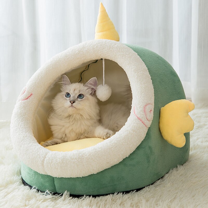 Warm Katten Bed Leuke Katten Huis Kitten Lounger Kussen Voor Kleine Huisdier Slaap Tent Wasbare Katten Slaapzak Zachte Honden mand Cave