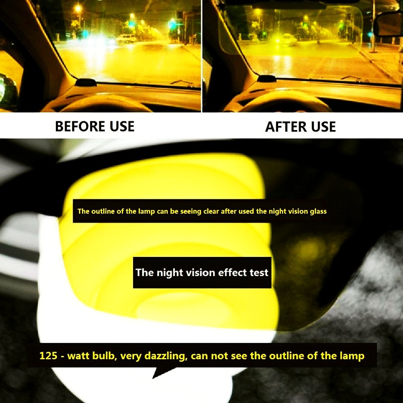 Night Vision Glasses For Driving Protective Gears Goggles Yellow Lens Ultra light Frame Sunglasses Anti-glare Cycling Glasses