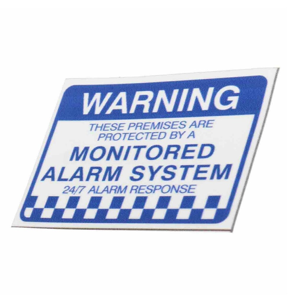 8pcs PVC Notice Waterproof Self Adhesive Easy Apply Home Sign Letter Print Monitored Alarm System Warning Security Stickers
