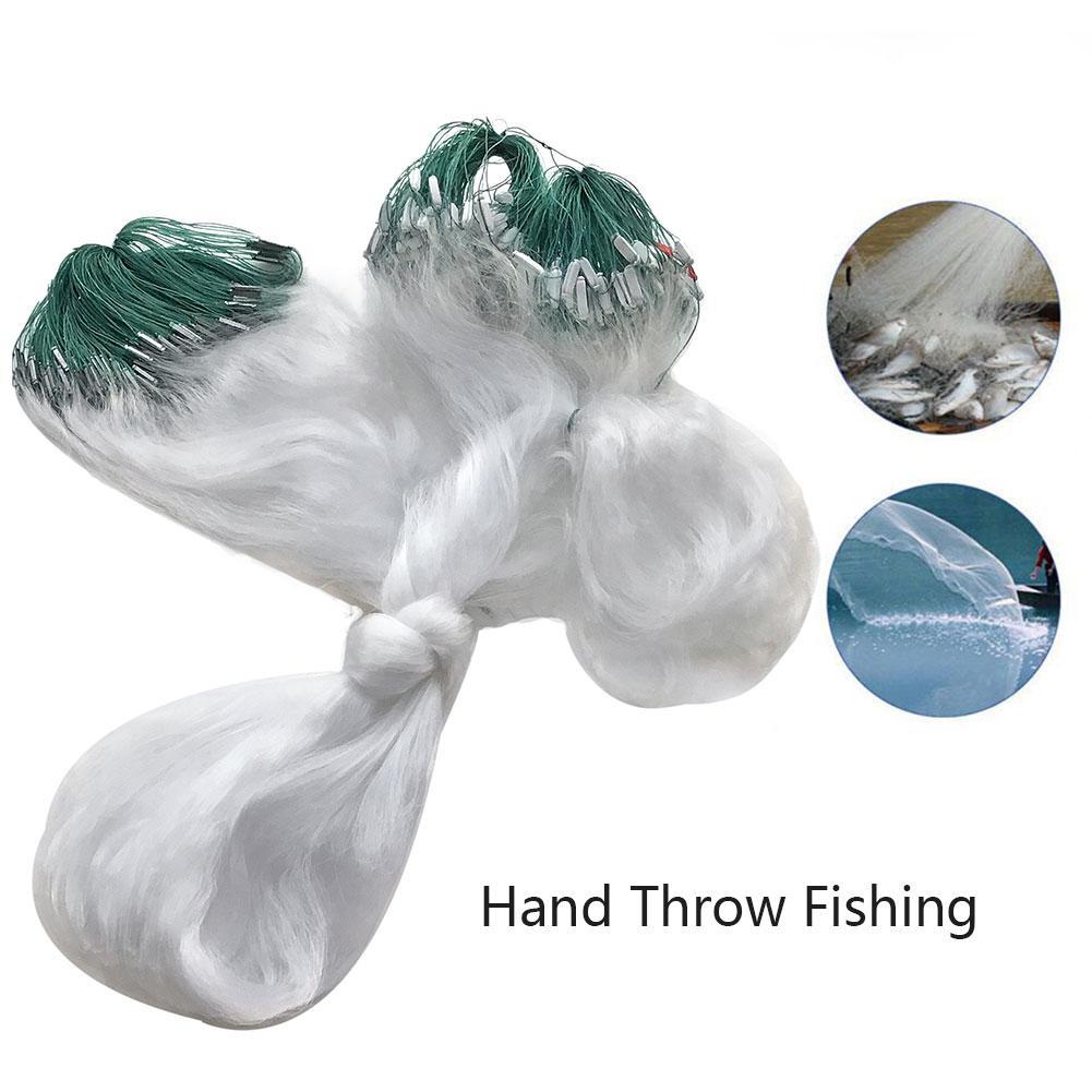 Fishing Net Clear Green White Fishing Net with Float Fish Trap Monofilament Small Mesh Gill Nylon Accessories