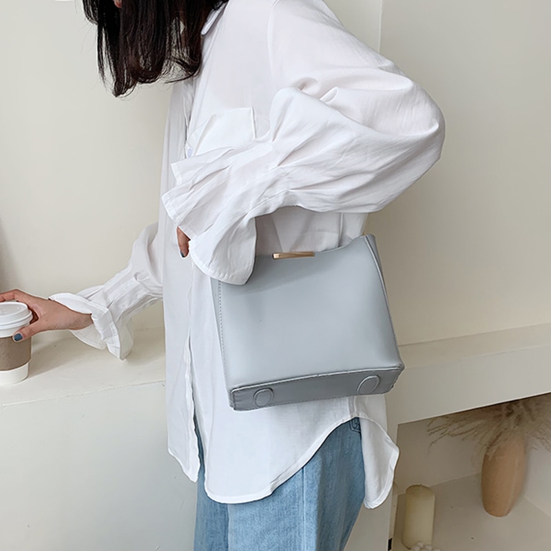 Female Messenger Bag Candy Color Female Shoulder Bag Set Literary Style Youth Bags Solid Color Temperament