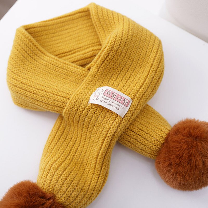 Doitbest 1 to 4 år gamla baby barn mössa hår boll enfärgad 2 st pojkar flickor vinter stickad hatt halsduk set
