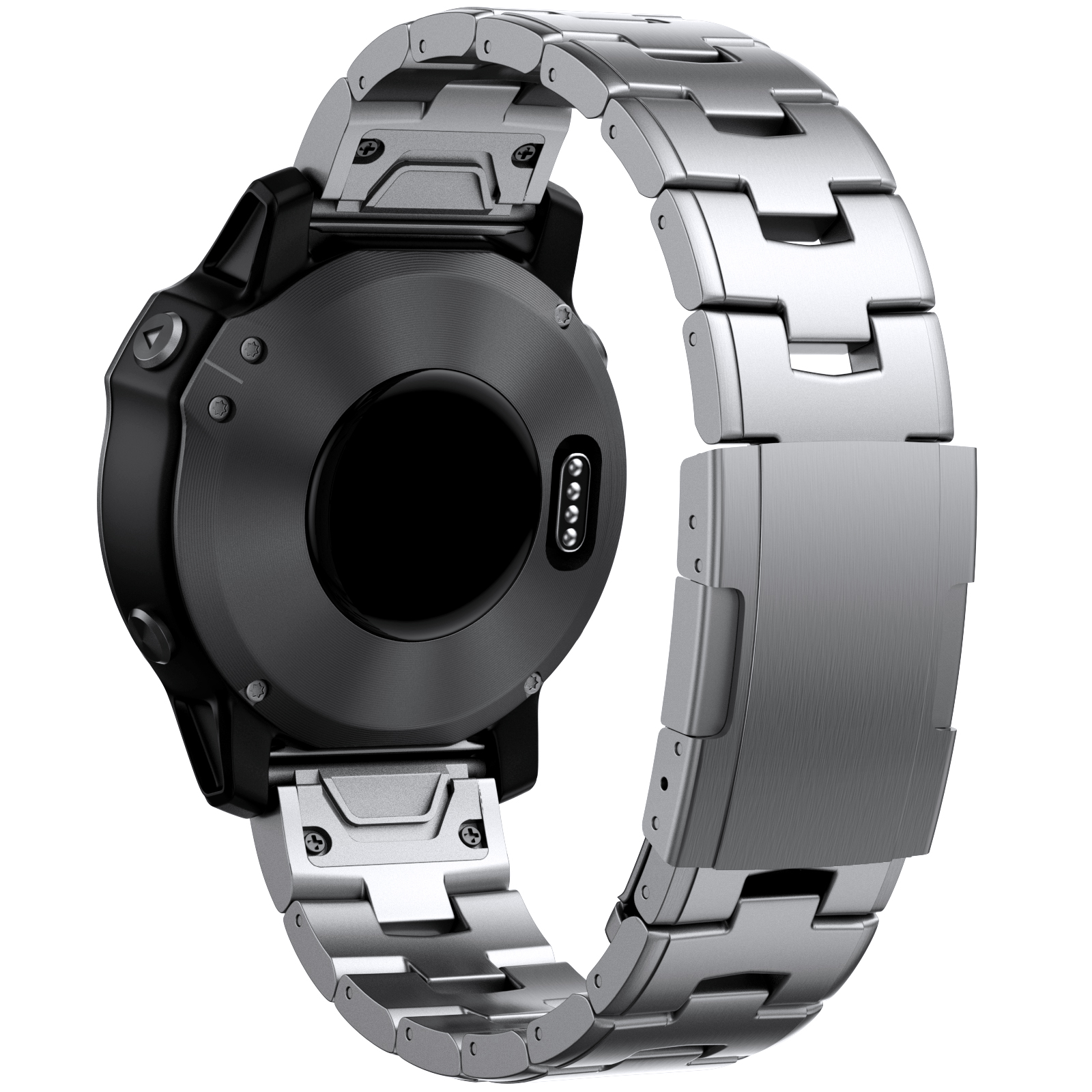 for Garmin 22mm 26mm Quick Fit Titanium Metal Watch Band Bracelet For Fenix 7X 7 6X Pro 5X Plus/ Instinct/Epix Strap Wristband: Silver / 26mm