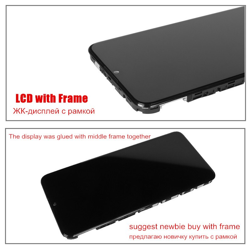 Display para huawei y6p lcd com moldura da tela de toque digitador substituição da tela para huawei y6p MED-LX9 MED-LX9N 6.3 display display display lcd