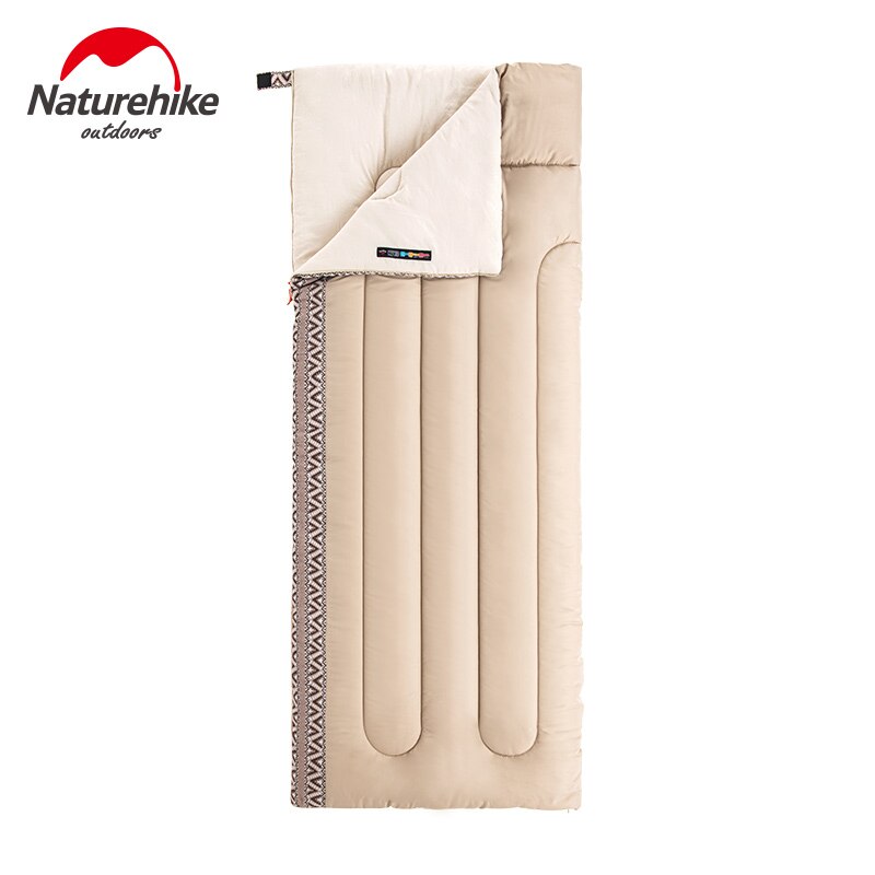 Naturehike – sac de couchage en coton épissé unique, enveloppe Portable lavable en Machine pour Camping, randonnée en plein air voyage NH20MSD05: Khaki