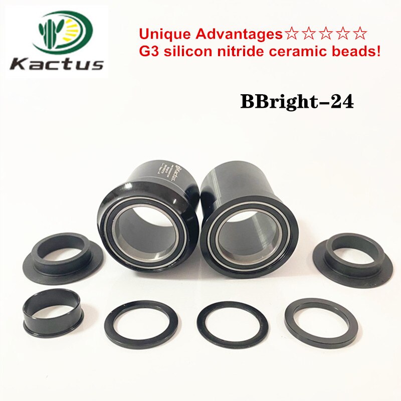 KACTUS BBright-24 Press Fit Bottom Brackets G3 Silicon Nitride Ceramics Bearing For Shimano Mountain Road Bike Accessories