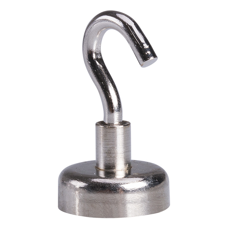 Nyaste magnetiska krokar kraftfull krok magnet hållare 10kg sugvägg krok hållare stöd hårdvara magnetiskt verktyg silver: D