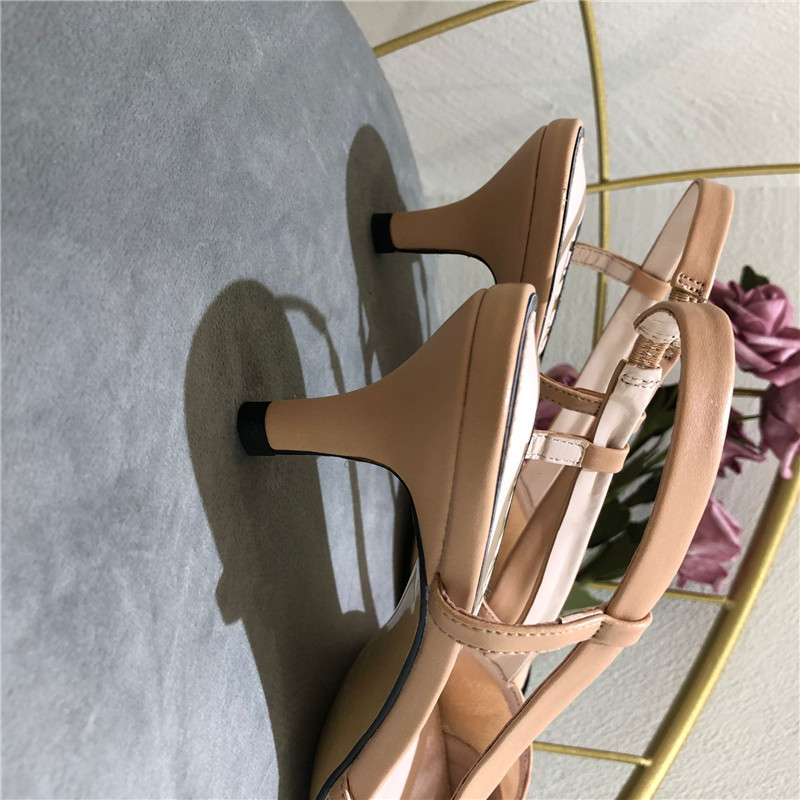 Tynd hæl sandaler sko kvinder spidse tå slingback sandaler kvinder festsko slip on mule sko pumps sko