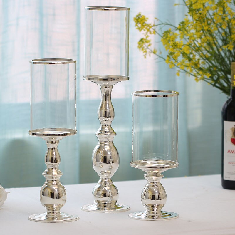 Bougeoir support de bougie en métal | Décorations de mariage, Vase à fleurs, bougeoir plaque or