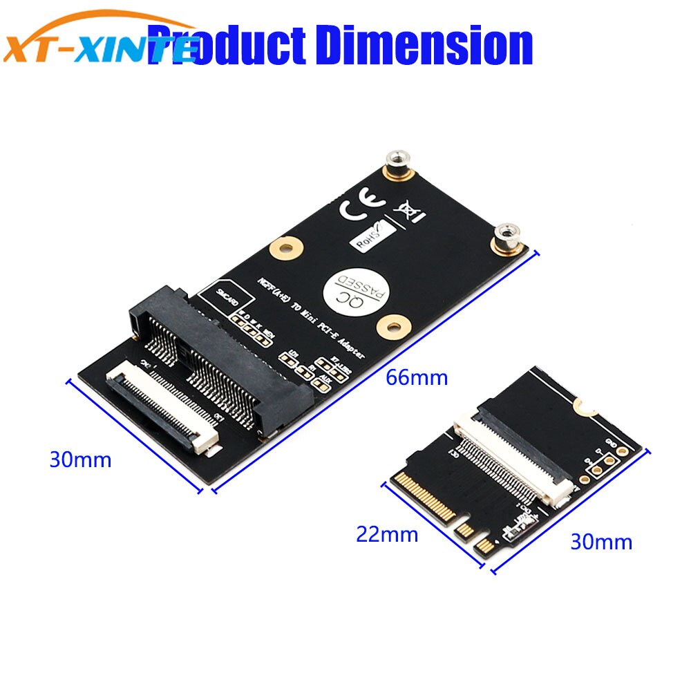 Adaptateur WiFi sans fil M.2 pour clé NGFF A/E/A + E vers Mini PCI-E, câble FPC, pour carte réseau Mini PCI-E pleine grandeur
