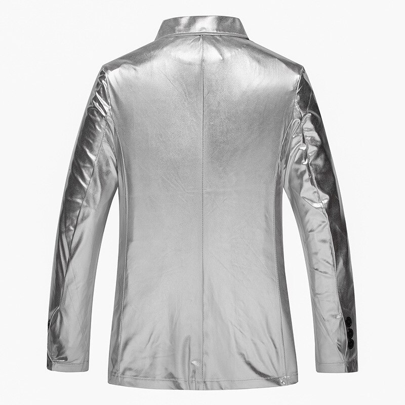 Trajes de para hombre, blazer dorado brillante, traje ajustado para club nocturno, esmoquin para anfitrión de escenario, ropa para cantante