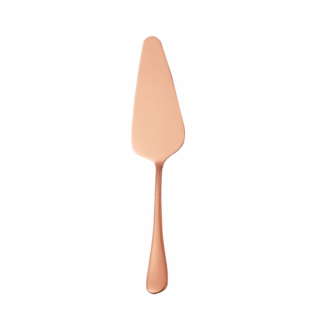 Rainbow Stainless Steel Serrated Edge Cake Server Blade Cutter Pie Pizza Shovel Cake Spatula 1pcs Colorful Baking Tool: rose gold